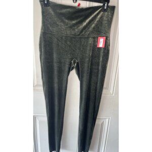 NEW NWT SPANX Velvet High Waisted Leggings Dark Palm Green High Rise Size 1X